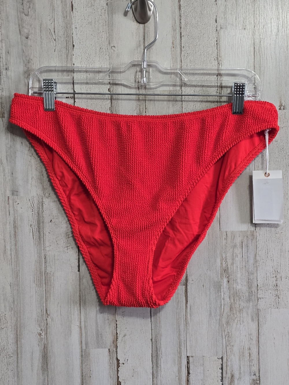 Good American Red Textured Always Fits Bikini Bottom Plus Size 2XL 3XL